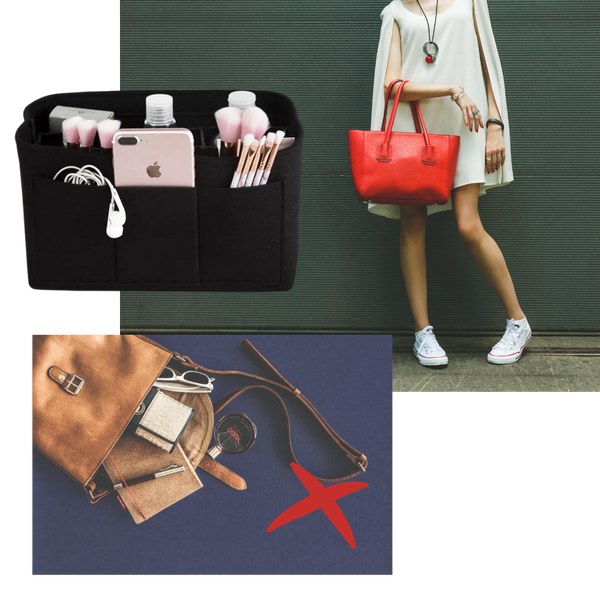 Handbag Organizer Insert In Durable Felt For Neat And Tidy Bags