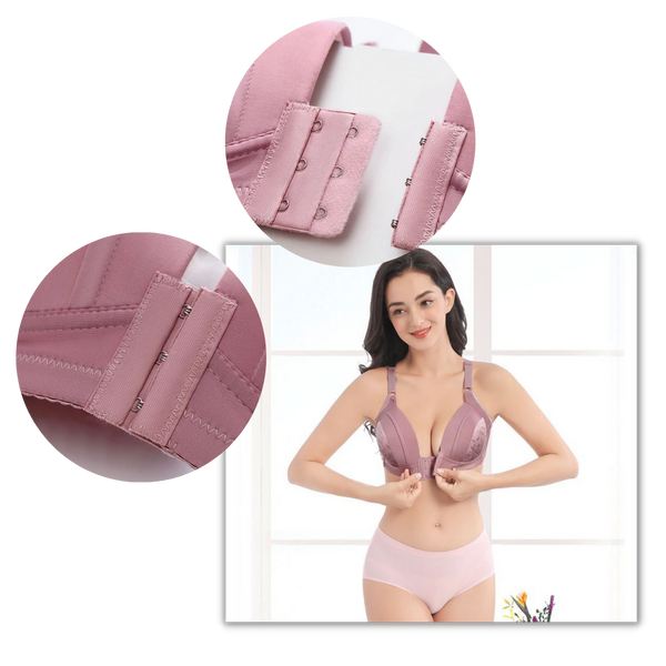 Wireless Push Up Bra With Front Clasp For Posture And Comfort