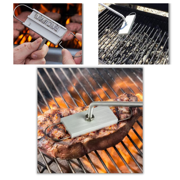 BBQ Marking Iron With 55 Interchangeable Letters For Meat Branding