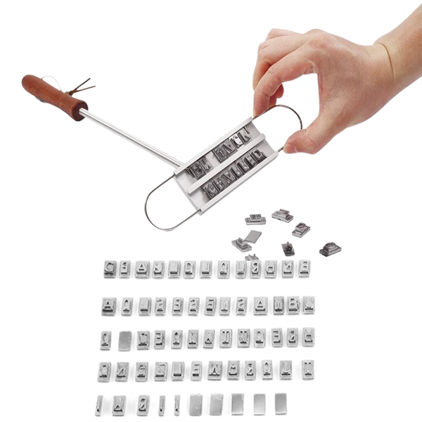 BBQ Marking Iron With 55 Interchangeable Letters For Meat Branding
