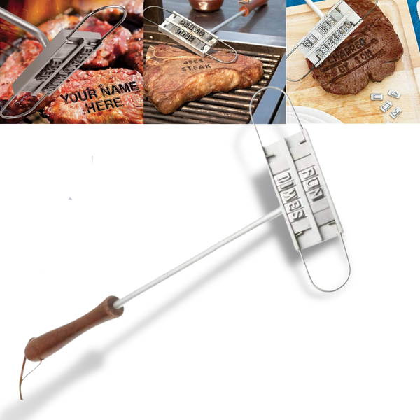 BBQ Marking Iron With 55 Interchangeable Letters For Meat Branding
