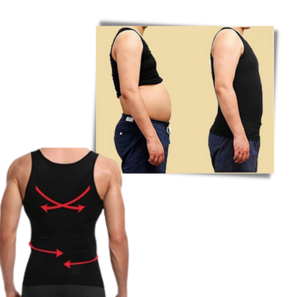 Premium Compression Undershirt For Chest And Midsection Slimming