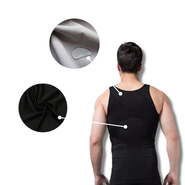 Premium Compression Undershirt For Chest And Midsection Slimming