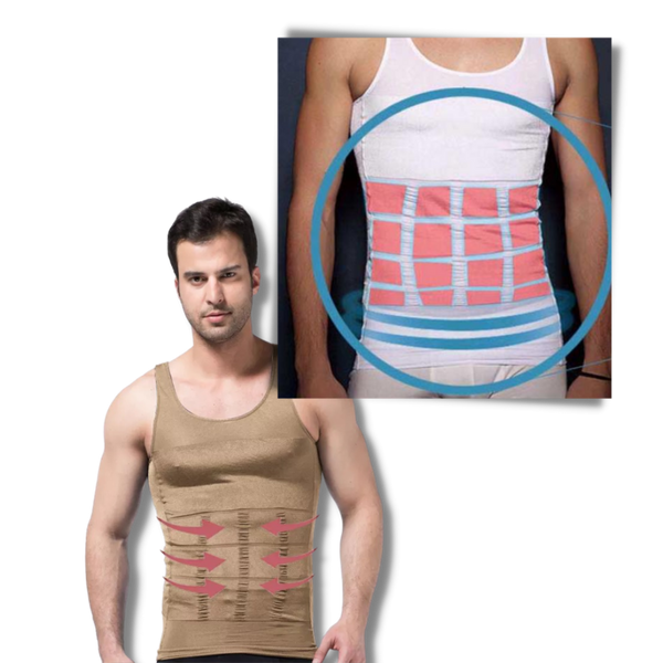 Premium Compression Undershirt For Chest And Midsection Slimming