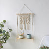 Boho Macrame Hanging Wall Shelf