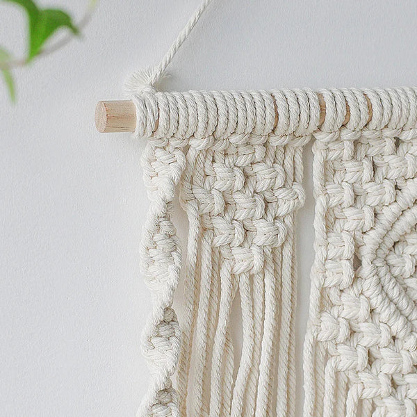 Boho Macrame Hanging Wall Shelf