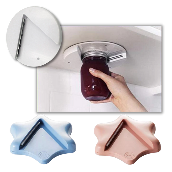 Under Cabinet Jar Opener With V Grip For Effortless Lid Opening