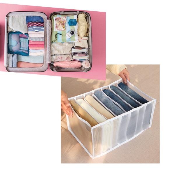 Compact Breathable Mesh Wardrobe Organizer for Clothes and Accessories