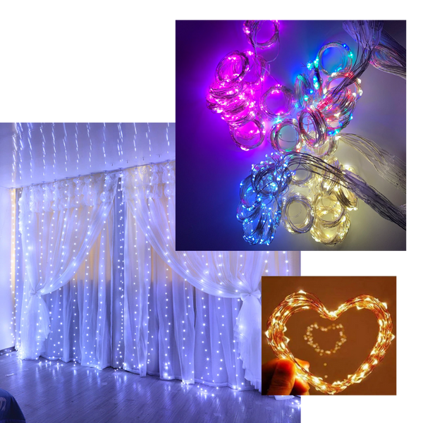 Remote Controlled String Curtain Lights For Cozy Ambience