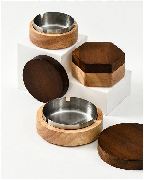 Cana 2-Tone Wooden Ashtray