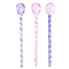 Candy Cane Glass Stirrer Set