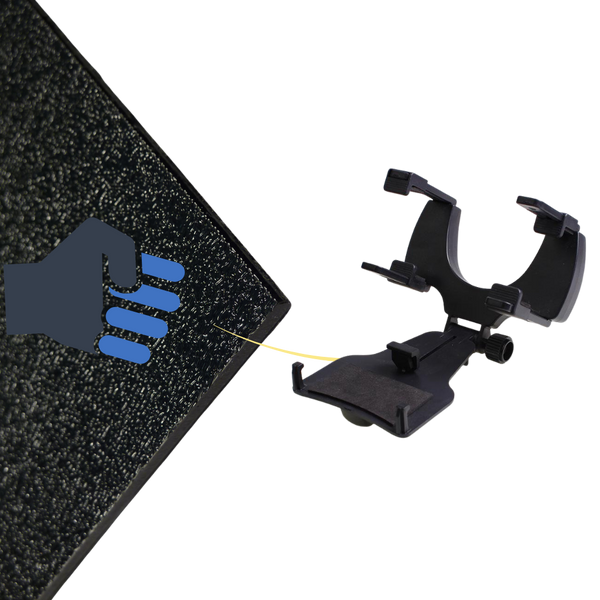 Universal Rearview Mirror Phone Mount For Safer Hands Free Driving