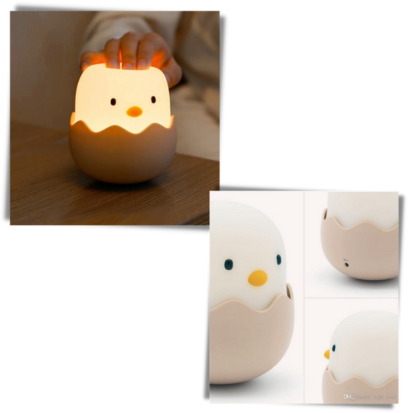 Chick Night Light With Touch Dimming Soothing Warm Glow USB Rechargeable
