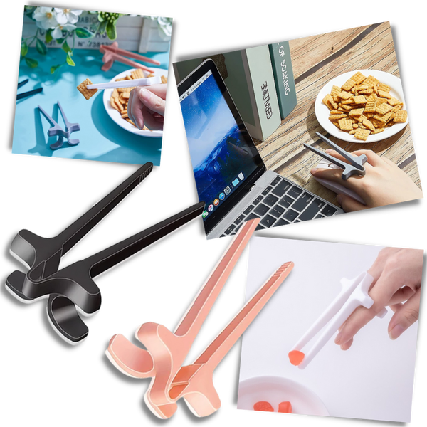 Palm Sized Reusable Finger Chopsticks For Hands Free Work Snacking