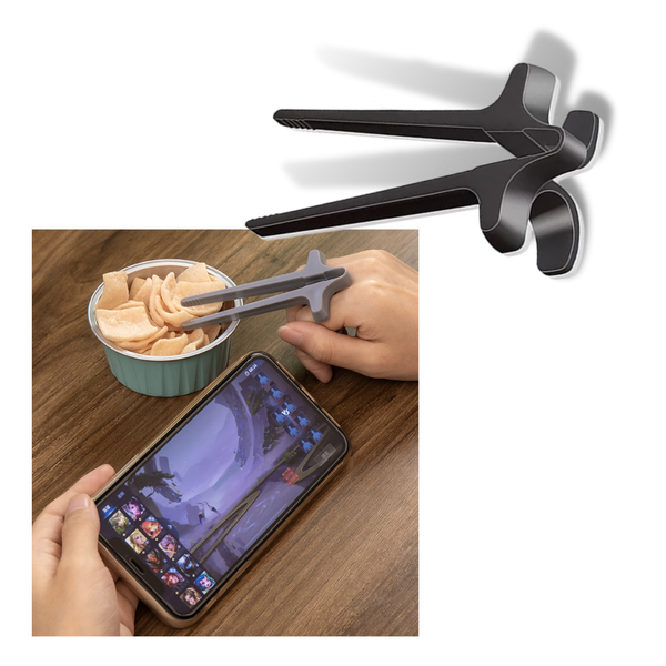 Palm Sized Reusable Finger Chopsticks For Hands Free Work Snacking