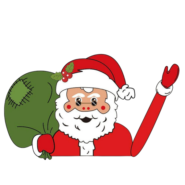Santa Windscreen Wiper Sticker for Christmas Decor Waterproof Easy Apply