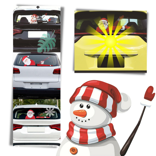 Santa Windscreen Wiper Sticker for Christmas Decor Waterproof Easy Apply