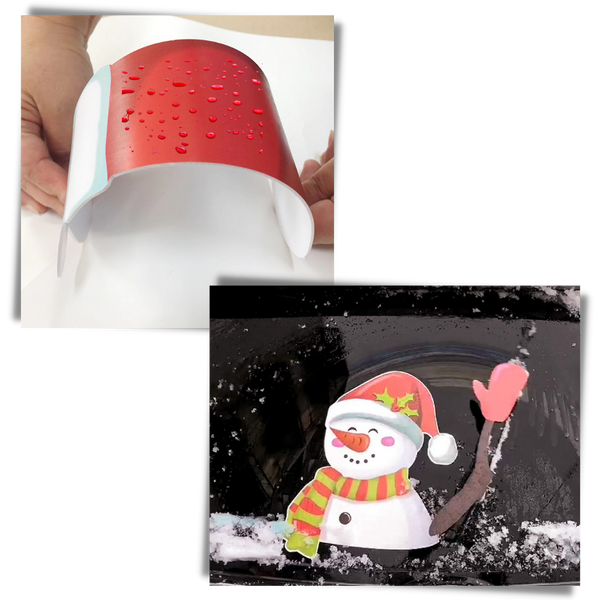 Santa Windscreen Wiper Sticker for Christmas Decor Waterproof Easy Apply