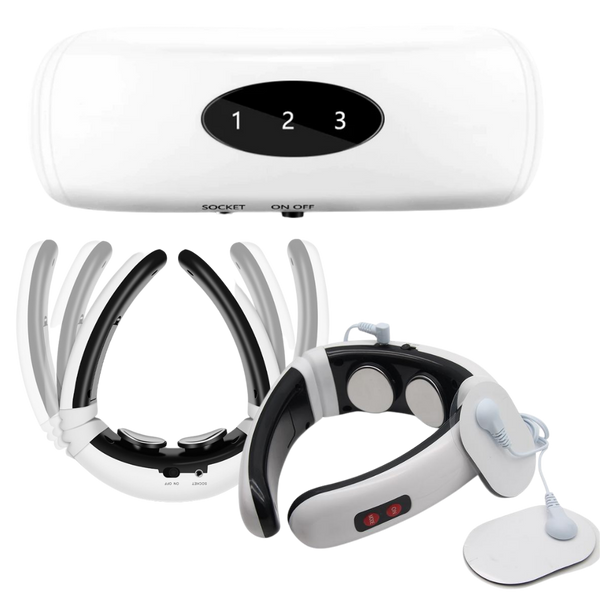 Infrared Heating Neck Massager With Circular Traction For Pain Relief