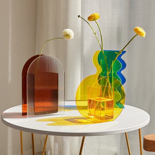 Citrine Transit Light Acrylic Vase & Desktop Accent