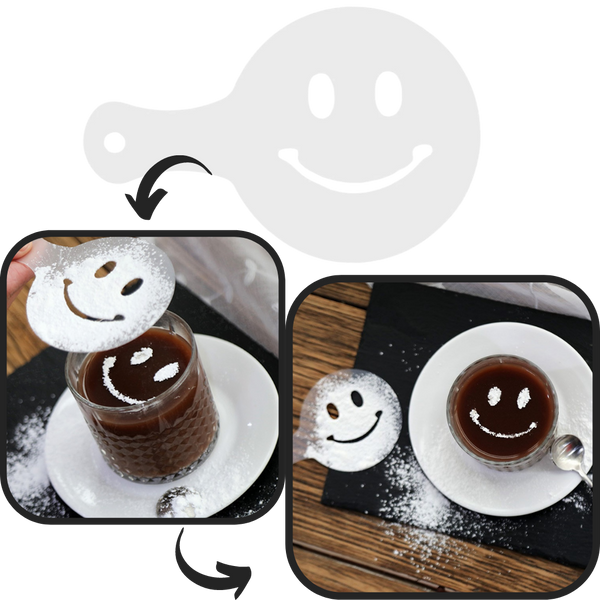 Coffee Stencils Set With 16 Designs For Beautiful Latte Art