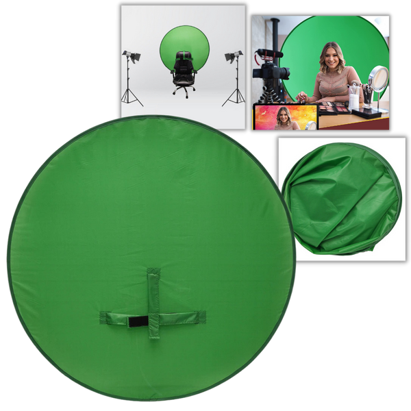 Portable Collapsible Green Screen Backdrop for Video Calls