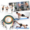 11 Piece Resistance Band Set For Full Body Workouts With Adjustable Tension