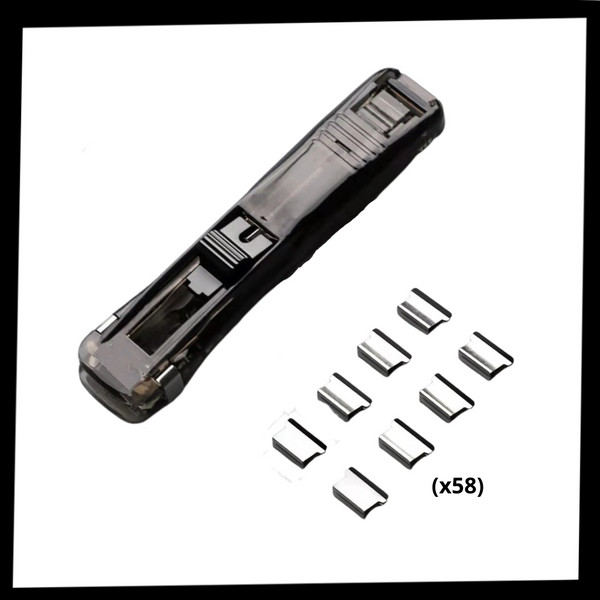 Clip Dispenser Stapler For Damage Free Document Binding