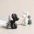 Deluxe Black & White Balloon Dog - Hand Painted Resin