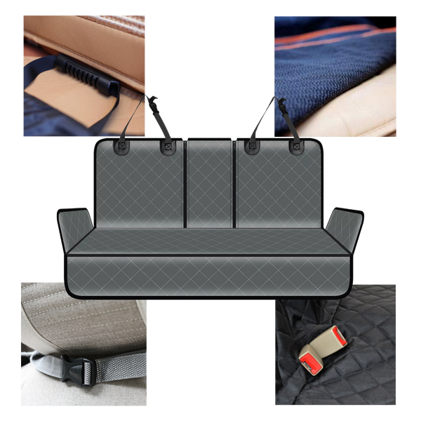See Through Mesh Window Dog Car Seat Cover With Waterproof Anti Slip Layer