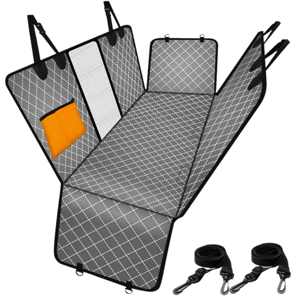 See Through Mesh Window Dog Car Seat Cover With Waterproof Anti Slip Layer