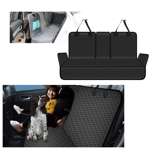 See Through Mesh Window Dog Car Seat Cover With Waterproof Anti Slip Layer