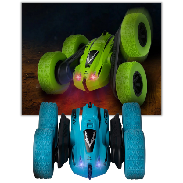 Dual Sided RC Car With 360 Turning And LED Headlights For All Terrain