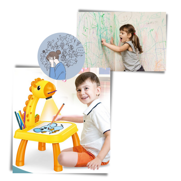 Kids LED Projection Drawing Board Fostering Creativity With 24 Patterns
