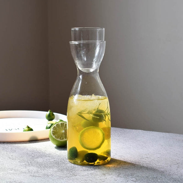 Duo Dome Glass Pitcher with Cup