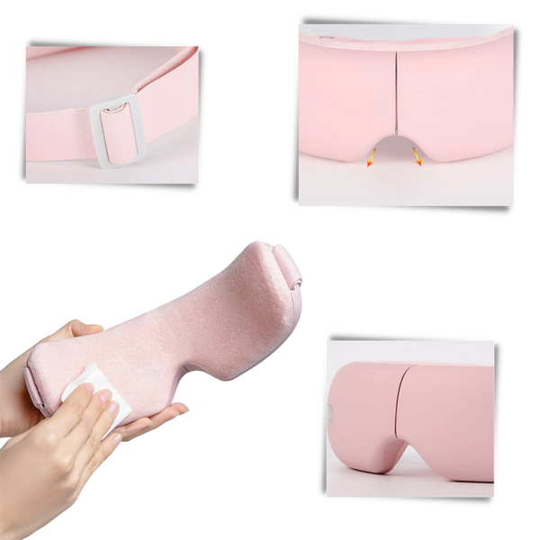 Eye Comfort Massager For Relaxation With Heat Bluetooth Music And Adjustable Strap