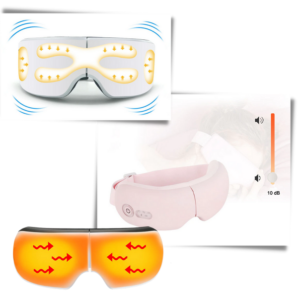 Eye Comfort Massager For Relaxation With Heat Bluetooth Music And Adjustable Strap