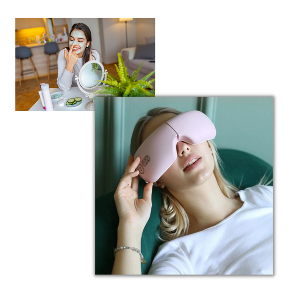 Eye Comfort Massager For Relaxation With Heat Bluetooth Music And Adjustable Strap