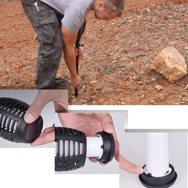 Solar LED Torch Light With Realistic Flickering Flame Effect