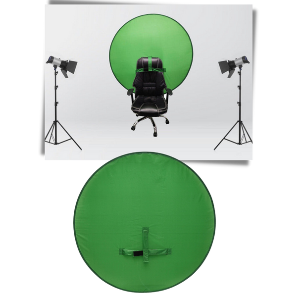 Portable Collapsible Green Screen Backdrop for Video Calls