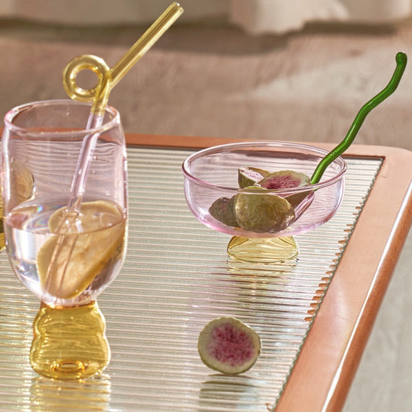 Ela Glass Ice Cream Bowl Coupes & Spoon