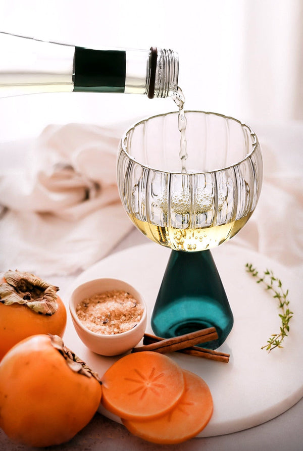 Emerald Cut Ripple Glass Cups