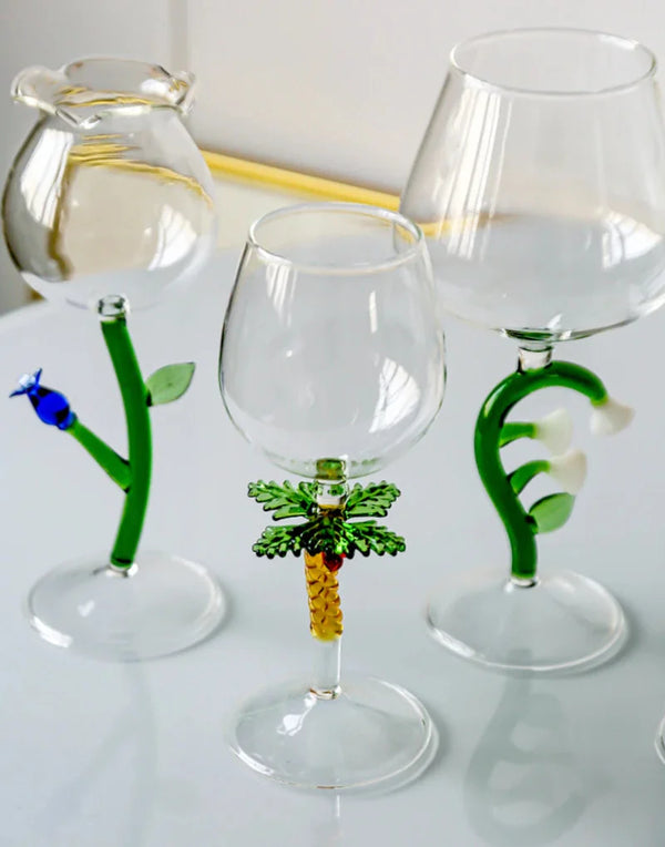Enchanted Garden Wine Glass