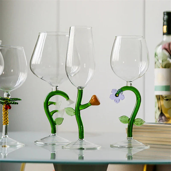 Enchanted Garden Wine Glass
