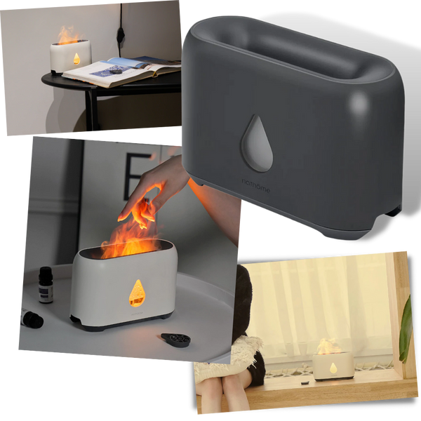 Quiet Humidifier With Flame Effect And Essential Oils Diffuser