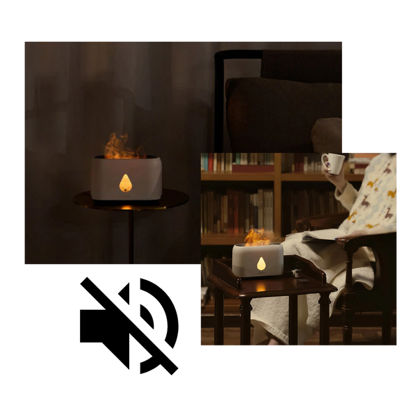 Quiet Humidifier With Flame Effect And Essential Oils Diffuser