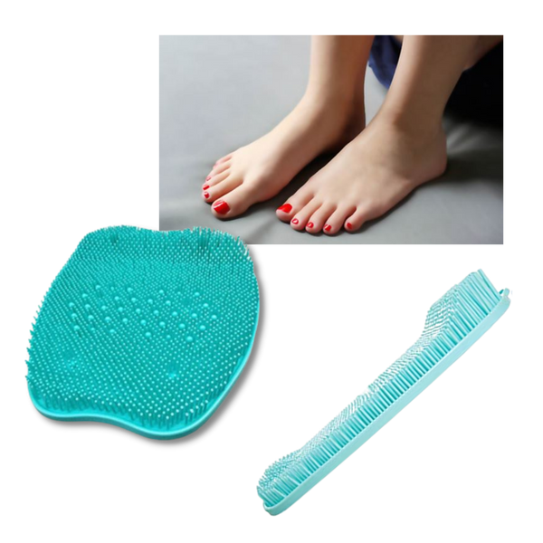 Three In One Shower Foot Massager Mat With Scrubber And Cleaner For Spa Feet