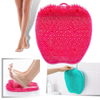 Three In One Shower Foot Massager Mat With Scrubber And Cleaner For Spa Feet