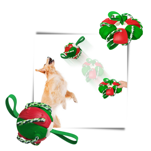 Durable Frisbee Ball Dog Toy With Cotton Rope For Anxiety Relief