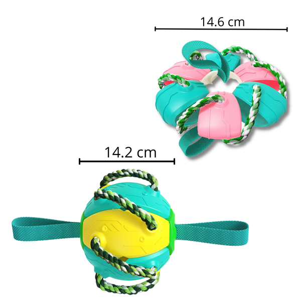 Durable Frisbee Ball Dog Toy With Cotton Rope For Anxiety Relief